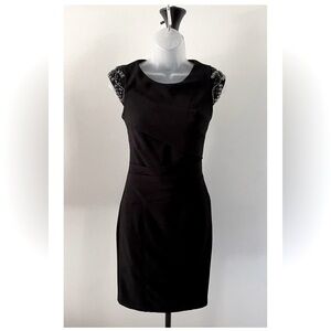 XOXO Black Sheath Midi Dress Scoop Neck Sleeveless